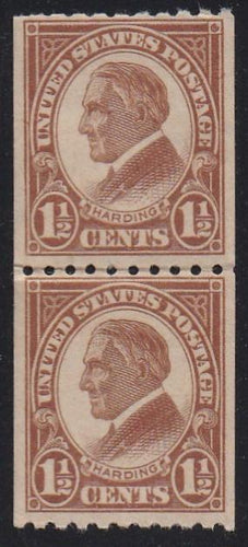 # 605 (1925) Harding - Coil pr, FVF MNH [2]