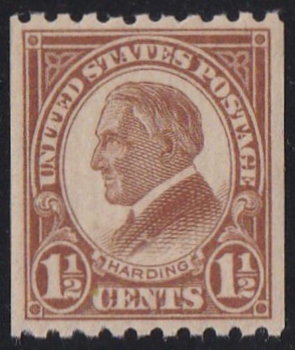 # 605 (1925) Harding - Coil sgl, VF/XF MNH [1]