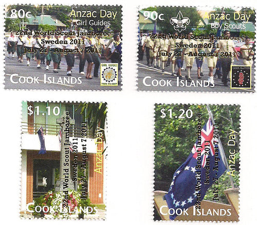 # 1391/97 Anzac Day Issue - 22nd World Scout Jamboree - Gold Overprint