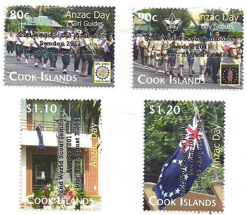 # 1392/98 Anzac Day Issue - 22nd World Scout Jamboree - Silver Overprint