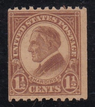 # 605 (1925) Harding - Coil sgl, Fine MNH, gs