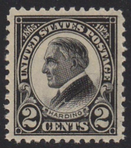 # 610 (1923) Harding - Sgl, VF MNH, adherences