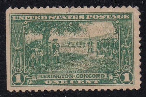 # 617 (1925) Washington & Troops - Sgl, MNH, crease [1]