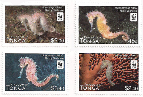Tonga # 1173-76 (2012) WWF Seahorse Issue