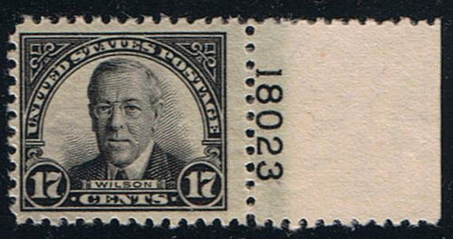 # 623 (1925) Wilson - Plt sgl, R #18023, MNH