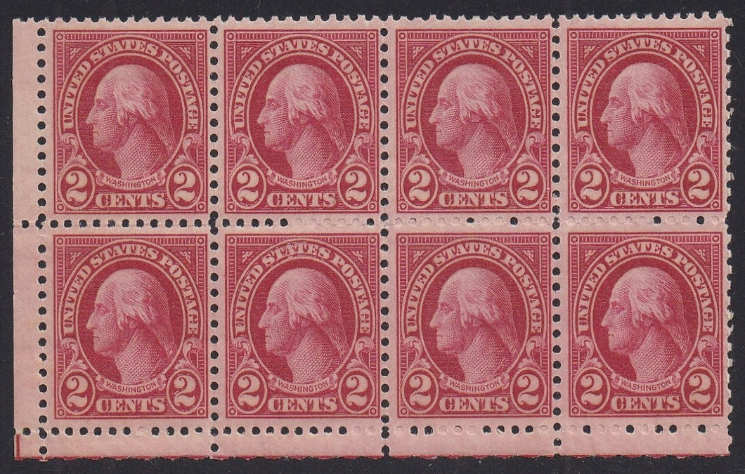 # 634 (1926) Washington - BK/8, FVF MNH