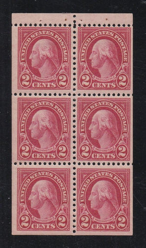 # 634d (1927) Washington - Bklt pane, VF MNH [4]