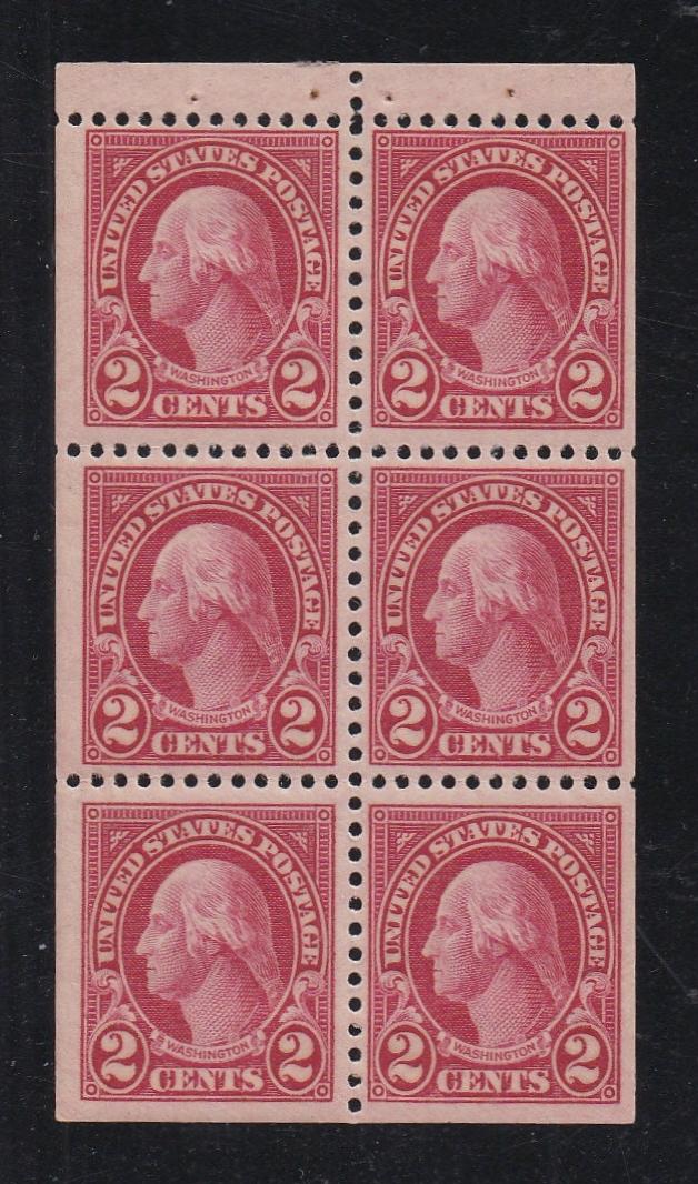 # 634d (1927) Washington - Bklt pane, VF MNH [4]