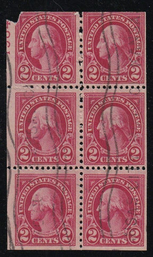 # 634d (1927) Washington - Bklt pane, Used