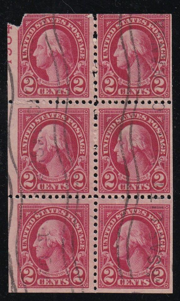 # 634d (1927) Washington - Bklt pane, Used