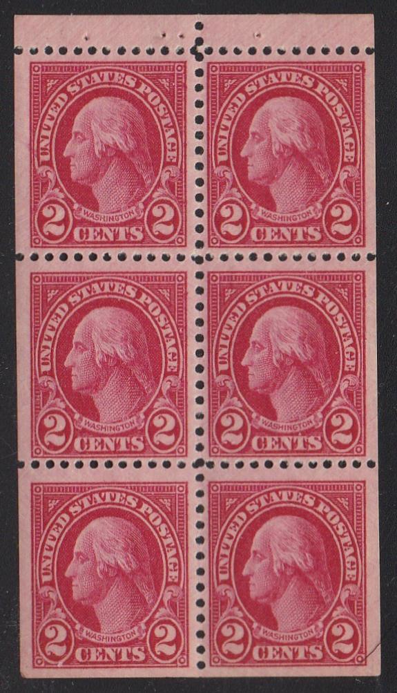 # 634d (1927) Washington - Bklt pane, VF MNH [2]