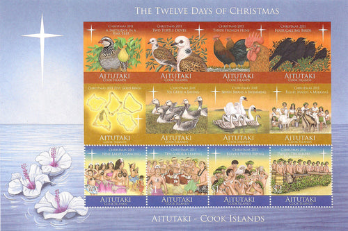 A # 579e, 2011 Twelve Days of Christmas Issue Souvenir Sheet