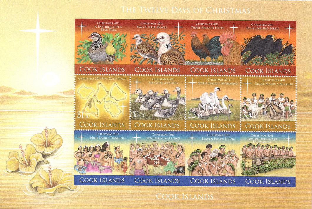 CI # 1390e (2011) Twelve Days of Christmas Issue Souvenir Sheet
