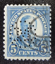 # 637 (1927) Roosevelt - Used, Perfin