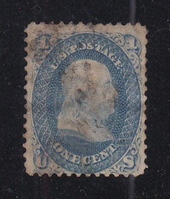# 63 (1861) Franklin - Sgl, Used