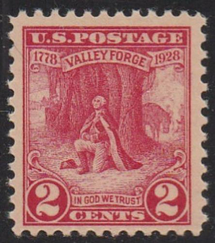# 645 (1928) Valley Forge - Sgl, VF MNH [2]