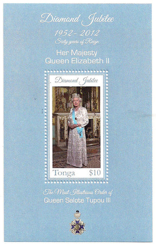 Tonga # 1172 (2012) Diamond Jubilee Souvenir Sheet