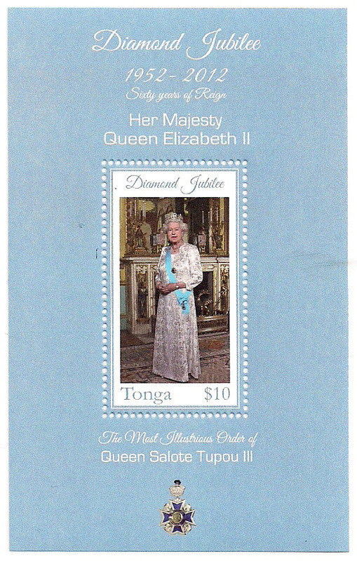 Tonga # 1172 (2012) Diamond Jubilee Souvenir Sheet