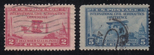 # 649-50 (1928) Aeronautics Conference - Sgls, Set/2, Used, VG