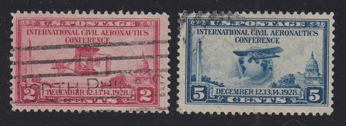 # 649-50 (1928) Aeronautics Conference - Sgls, Set/2, Used, VF
