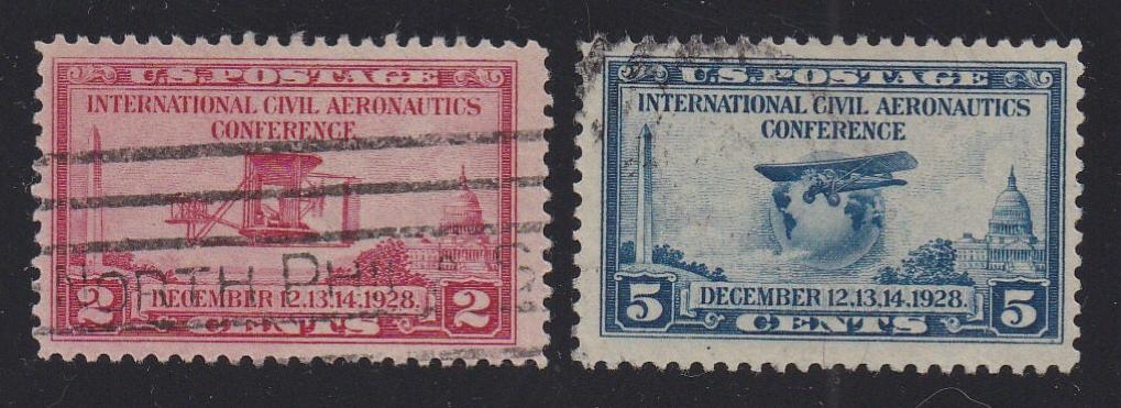 # 649-50 (1928) Aeronautics Conference - Sgls, Set/2, Used, VF