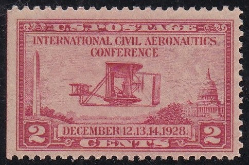 # 649 (1928) Wright Airplane - Sgl, FVF MNH SE