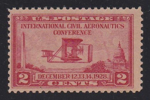 # 649 (1928) Wright Airplane - Sgl, FVF MH [1]