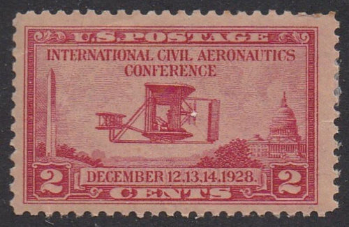 # 649 (1928) Wright Airplane - Sgl, VF MNH [1]