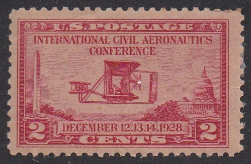 # 649 (1928) Wright Airplane - Sgl, VF MNH [1]