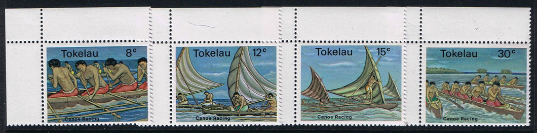 Tokelau # 65-68 (1978) Canoe Racing - Sgls, Set/4, MNH