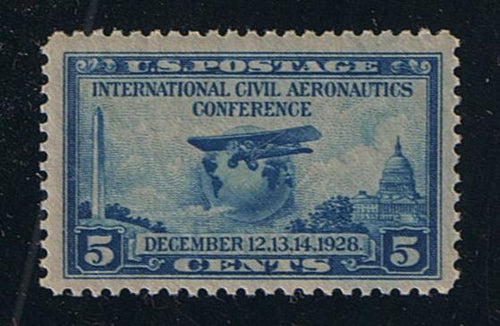 # 650 (1928) Plane & Globe - Sgl, VF MNH