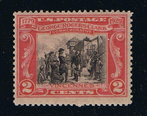 # 651 (1929) George Rogers Clark - Sgl, FVF MNH