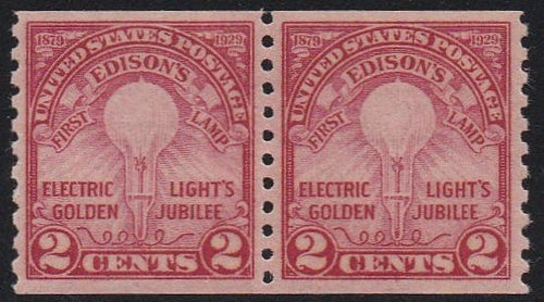 # 656 (1929) Edison Bulb - Coil pr, XF MLH