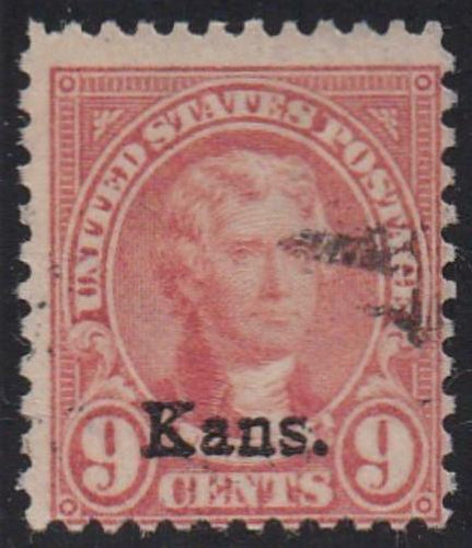 # 667 (1929) Jefferson, Kansas Overprint - Sgl, Used