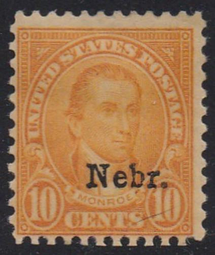 # 679 (1929) Monroe, Nebraska Overprint - Sgl, F MH
