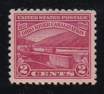 # 681 (1929) Ohio River Canals - Sgl, VF MNG