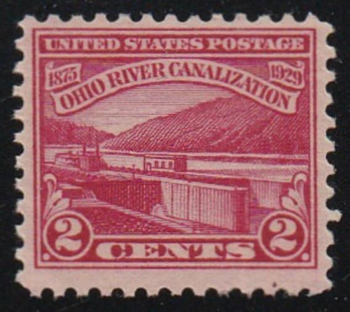 # 681 (1929) Ohio River Canals - Sgl, FVF MNH [2]
