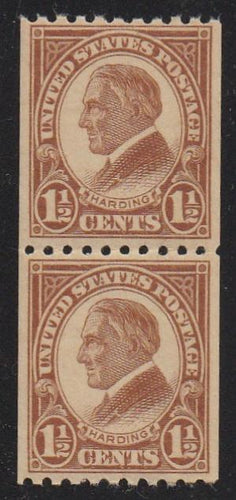 # 605 (1925) Harding - Coil pr, VF/XF MNH [3]