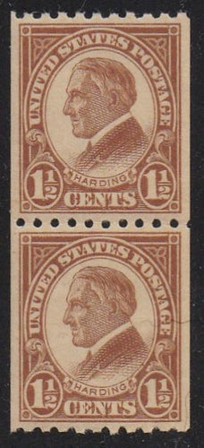 # 605 (1925) Harding - Coil pr, XF MNH [4]