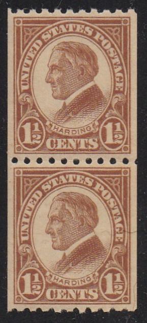 # 605 (1925) Harding - Coil pr, XF MNH [4]