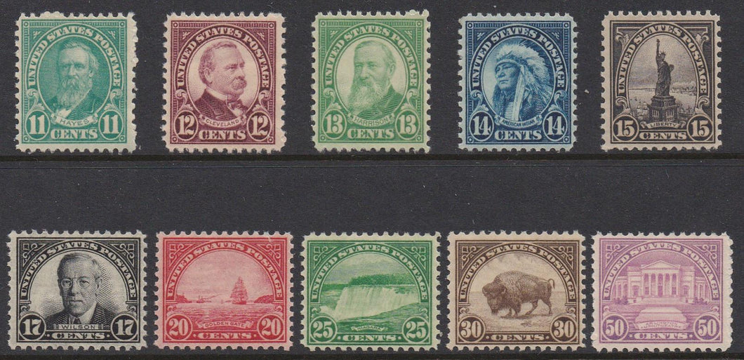 # 692-701 (1931) 4th Bureau Rotary Issues - Sgls, Set/10, MNH