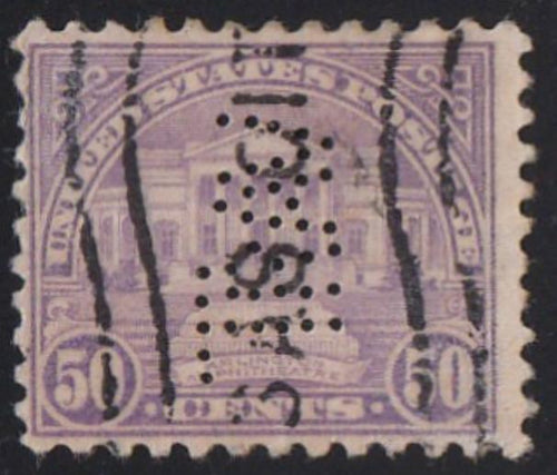 # 701 (1931) Amphitheater - Sgl, Used, Perfin