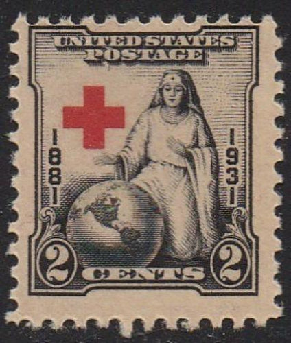# 702 (1931) Red Cross - Sgl, F MNH