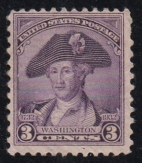 # 708 (1932) Washington Portraits - Sgl, Fine MH