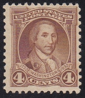 # 709 (1932) Washington Portraits - Sgl, FVF MNH