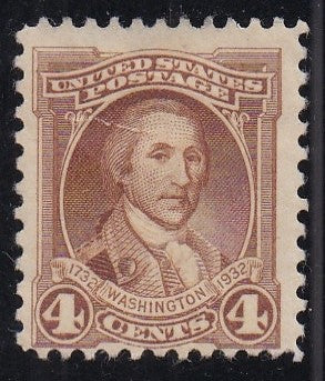 # 709 (1932) Washington Portraits - Sgl, Fine MH, gash
