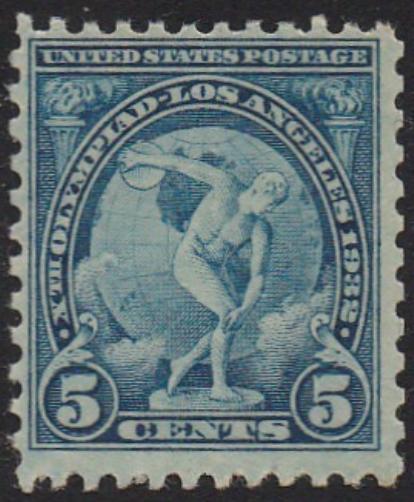 # 719 (1932) Olympic Games, Discus - Sgl, FVF MNH