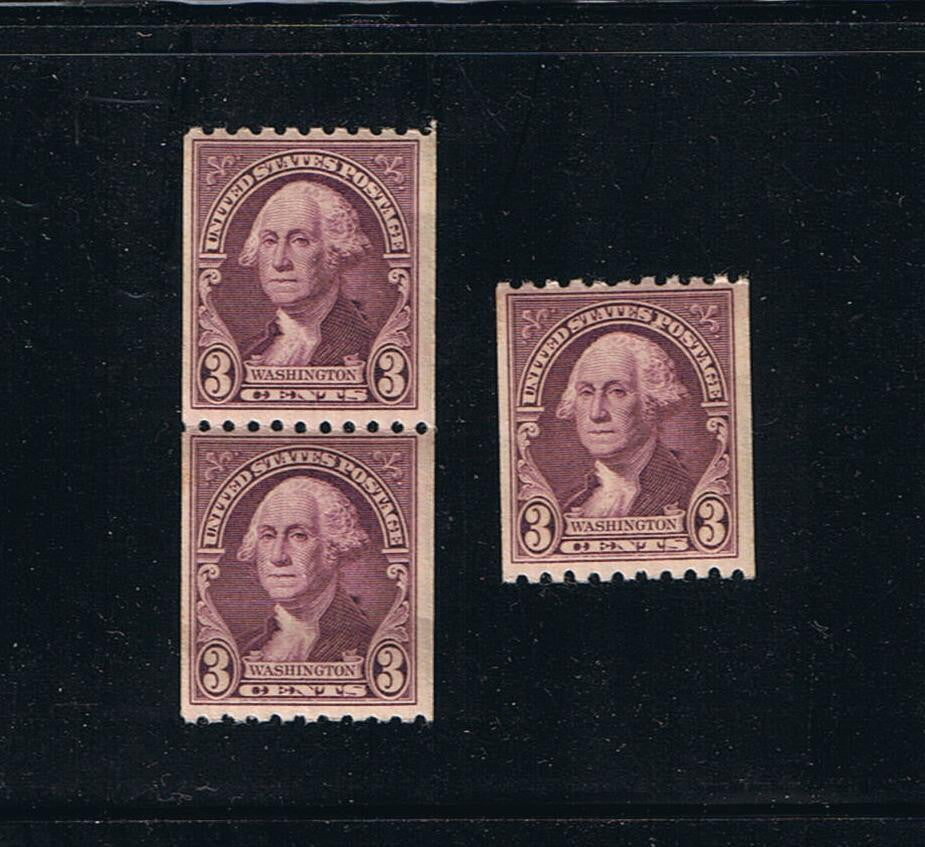 722 (1932) Washington - Coil sgl & pr, FVF MNH