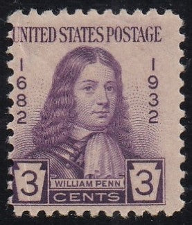 # 724 (1932) William Penn - Sgl, VG MNH