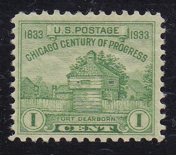 # 728 (1933) Restoration of Fort Dearborn - Sgl, MNH
